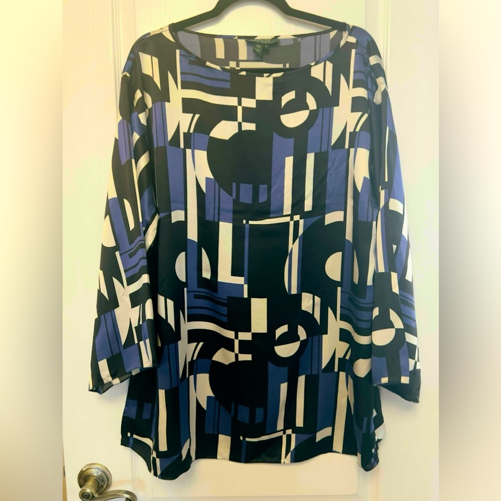 Lauren Ralph Lauren scoop neck silk blouse size 1x